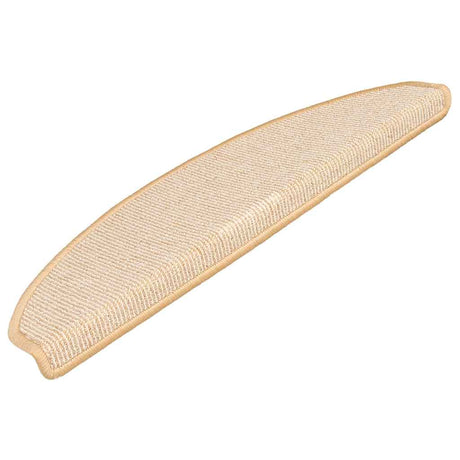 VidaXL Tapis d'escalier 15 pcs 65x21x4 cm couleur crème