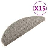 Vidaxl Stairs Mats 15 St 65x21x4 cm grå