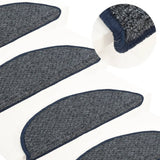 Mattes d'escalier vidaxl 15 st 56x17x3 cm bleu foncé
