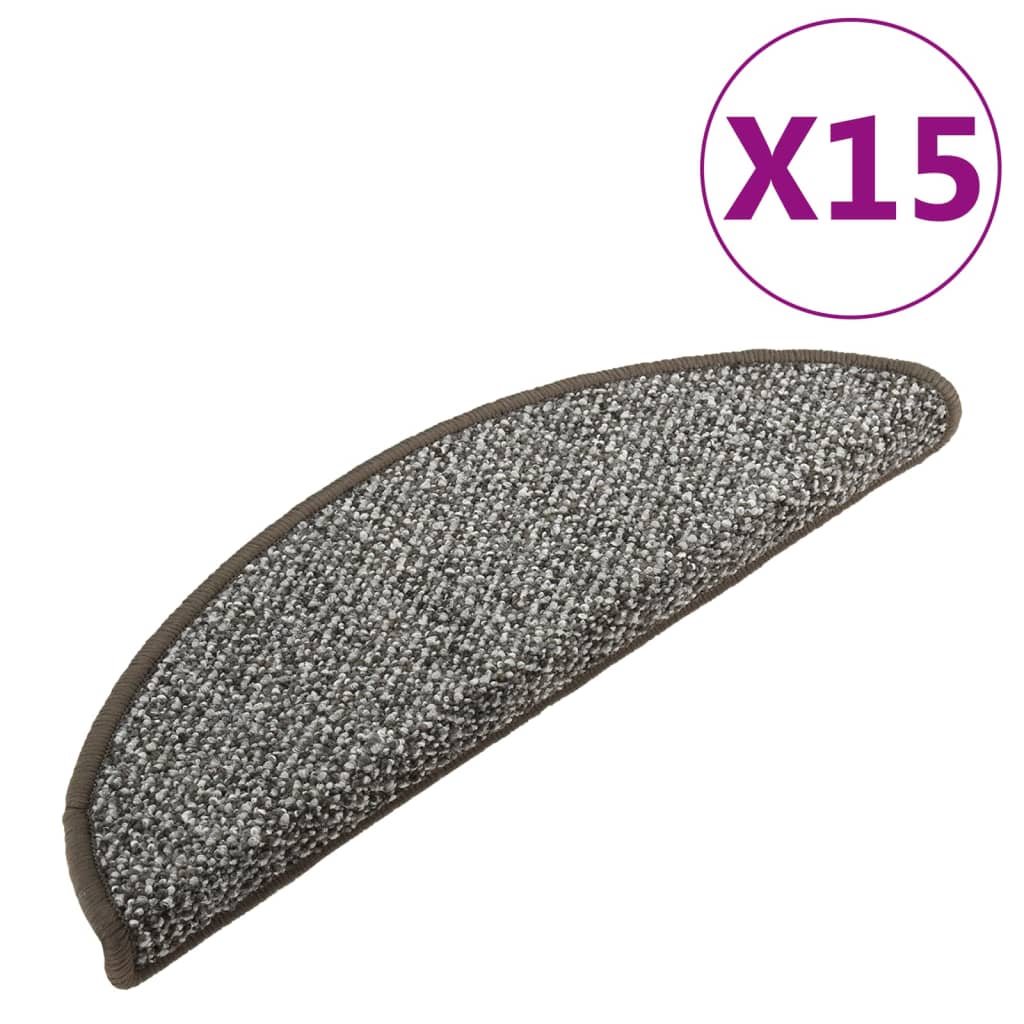 Podstavki za stopnice Vidaxl 15 St 56x17x3 cm antracit -barvi