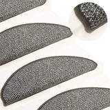 Mattes d'escalier Vidaxl 15 st 56x17x3 cm anthracite -colored