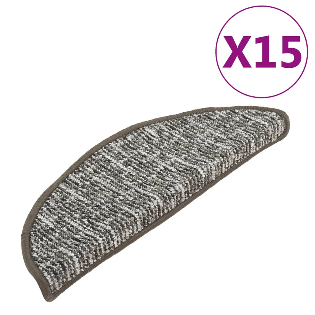 Vidaxl trapmatten 15 st 56x17x3 cm antracietkleurig