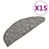 Vidaxl stair mats 15 st 65x21x4 cm anthracite -colored