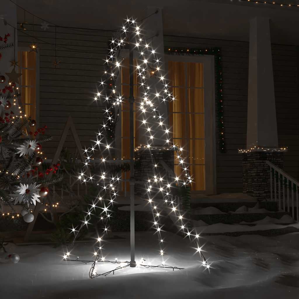 Vidaxl kegelkerstboom 160 LEDS à l'intérieur et à l'extérieur 78x120 cm