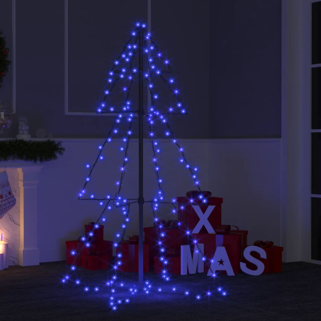 Vidaxl Kegelkerstboom 160 LED'er inde og uden for 78x120 cm