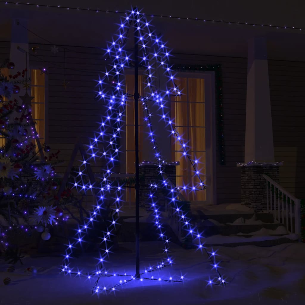 Vidaxl Kegelkerstboom 200 LED'er inde og uden for 98x150 cm