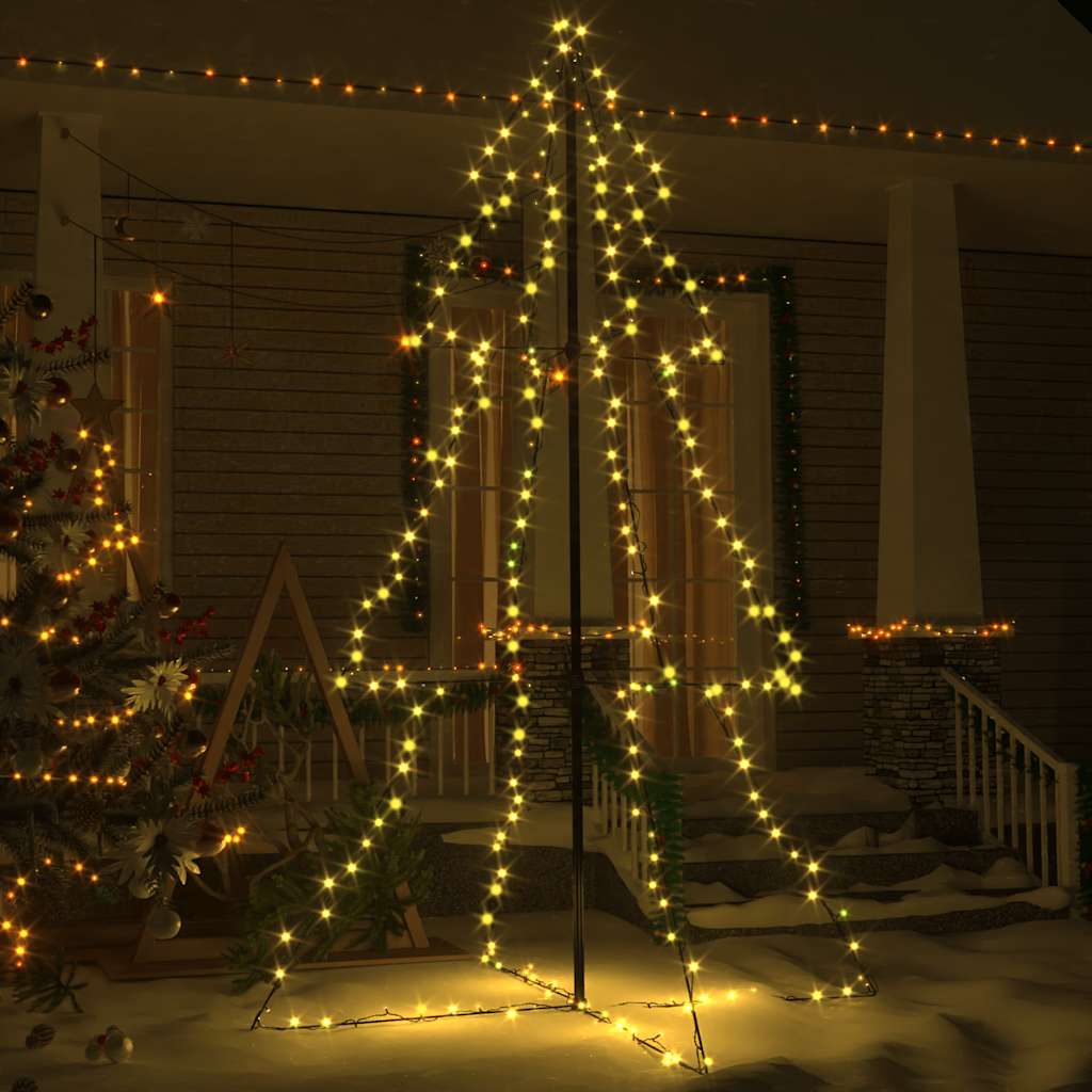 Vidaxl kegelkerstboom 240 LED à l'intérieur et à l'extérieur 118x150 cm
