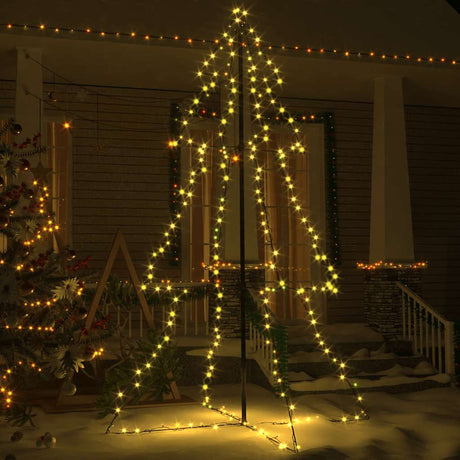 Vidaxl kegelkerstboom 240 LED à l'intérieur et à l'extérieur 118x150 cm