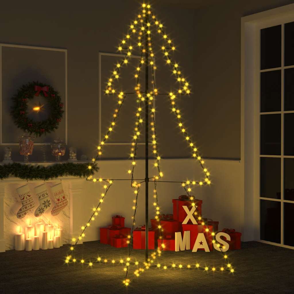Vidaxl kegelkerstboom 240 LED à l'intérieur et à l'extérieur 118x150 cm
