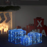 Boîtes-cadeaux d'éclairage de Noël Vidaxl 3 ST