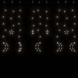 Vidaxl Light Garland Star and Moon Remote Control 138 LEDS Blanc froid