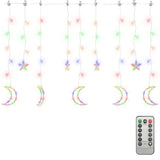 Vidaxl Light Garland Star and Moon 138 LEDS Multi -colored