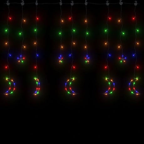 Vidaxl Light Garland Star and Moon 138 LEDS Multi -colored