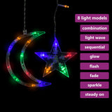 Vidaxl Light Garland Star and Moon 138 LED wielookrąglony