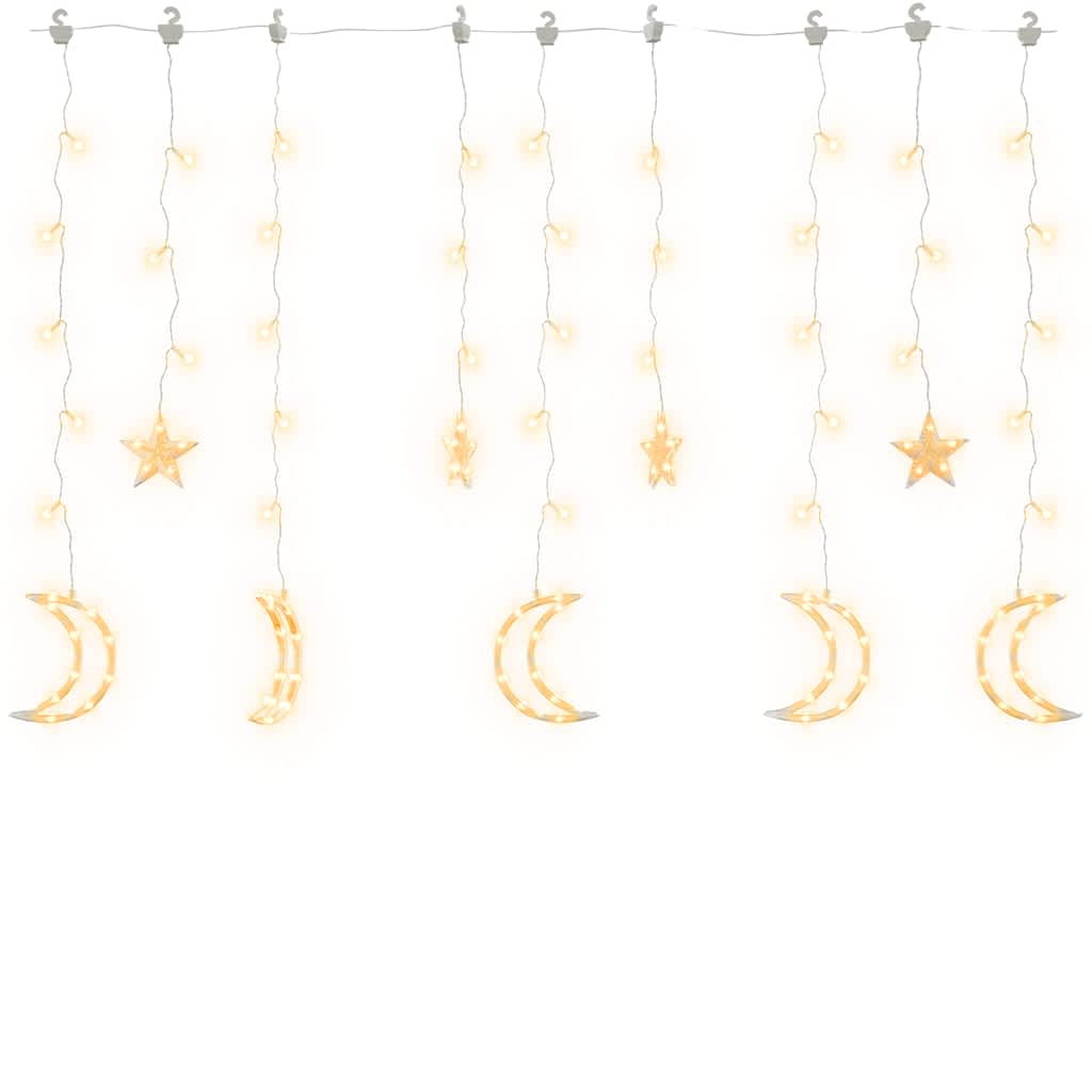 Vidaxx guirlande lumineuse étoile et lune télécommande 345 LED blanc chaud