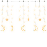 Vidaxx guirlande lumineuse étoile et lune télécommande 345 LED blanc chaud