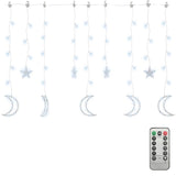 Vidaxl Light Garland Star and Moon Remote Control 345 LEDS Cold White