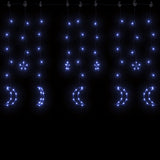 Vidaxl Light Garland Star and Moon Remote Control 345 LEDS BLUE