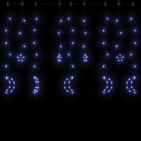 Vidaxl Light Garland Star and Moon Remote Control 345 LEDS BLUE