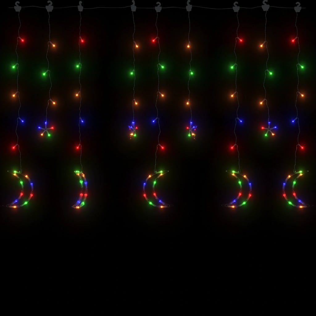Vidaxl Light Garland Star and Moon 345 LEDS Multi -colored