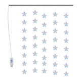 Étoiles de rideau de cordon lumineux vidaxl avec 200 LED 8 fonctions multi-colorants