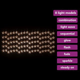 Vidaxl Light Corder Stars avec 500 LED et 8 fonctions White chaud