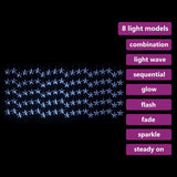 Vidaxl Light Cord Starder z 500 diodami LED i 8 funkcjami niebieski