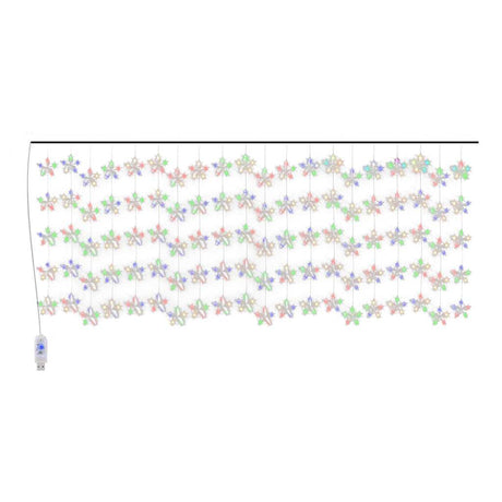 Étoiles de rideau de cordon lumineuses vidaxl avec 500 LED 8 fonctions multi-colorants