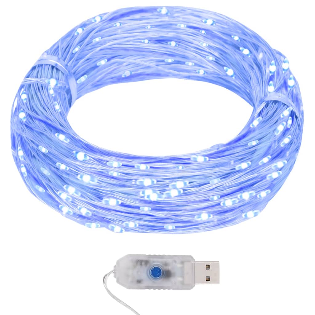 Cordon lumineux VidaXL avec 400 microLED bleu 8 fonctions 40 m