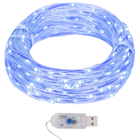 Cordon lumineux VidaXL avec 400 microLED bleu 8 fonctions 40 m