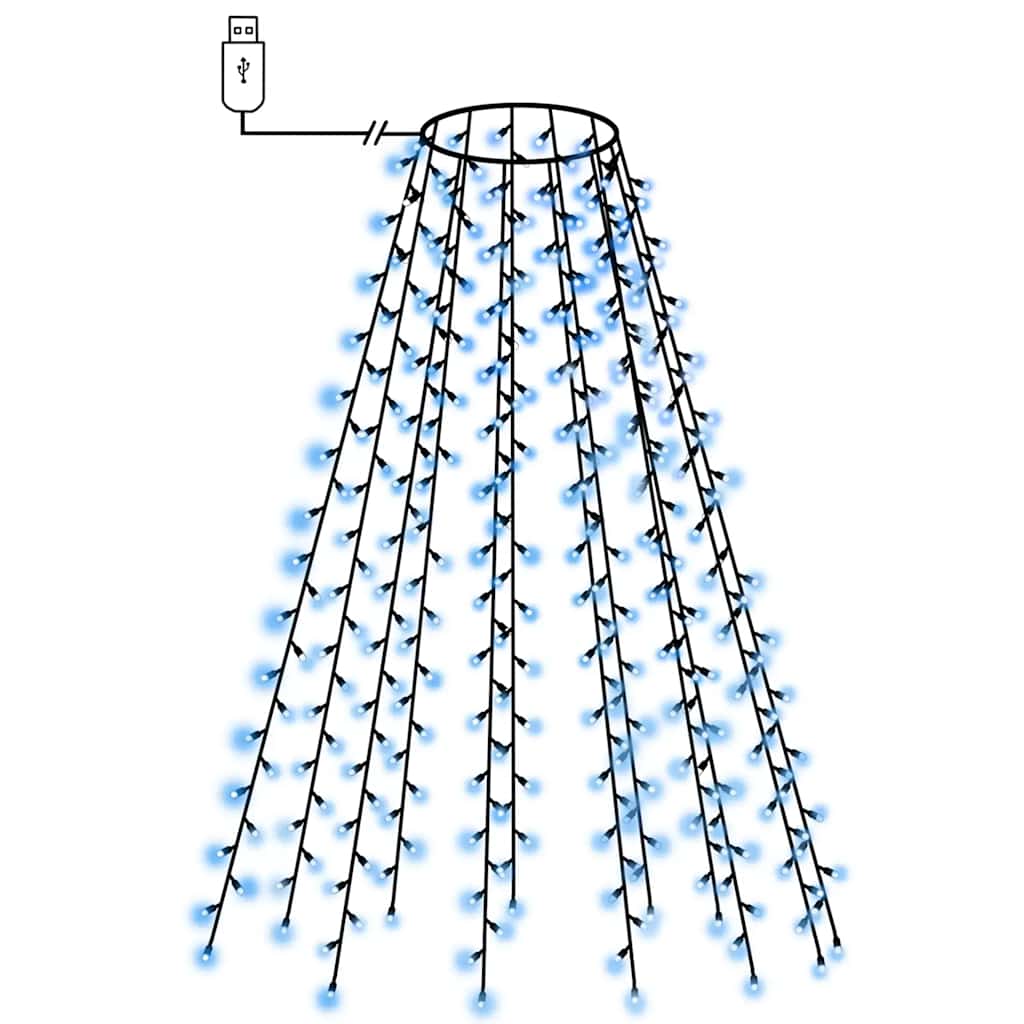 Éclairage d'arbre de Noël Vidaxl avec 180 LEDS BLUE Net 180 cm