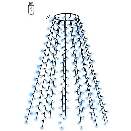 Éclairage d'arbre de Noël Vidaxl avec 180 LEDS BLUE Net 180 cm