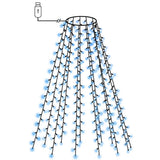 Éclairage d'arbre de Noël Vidaxl avec 210 LEDS Blue Net 210 cm
