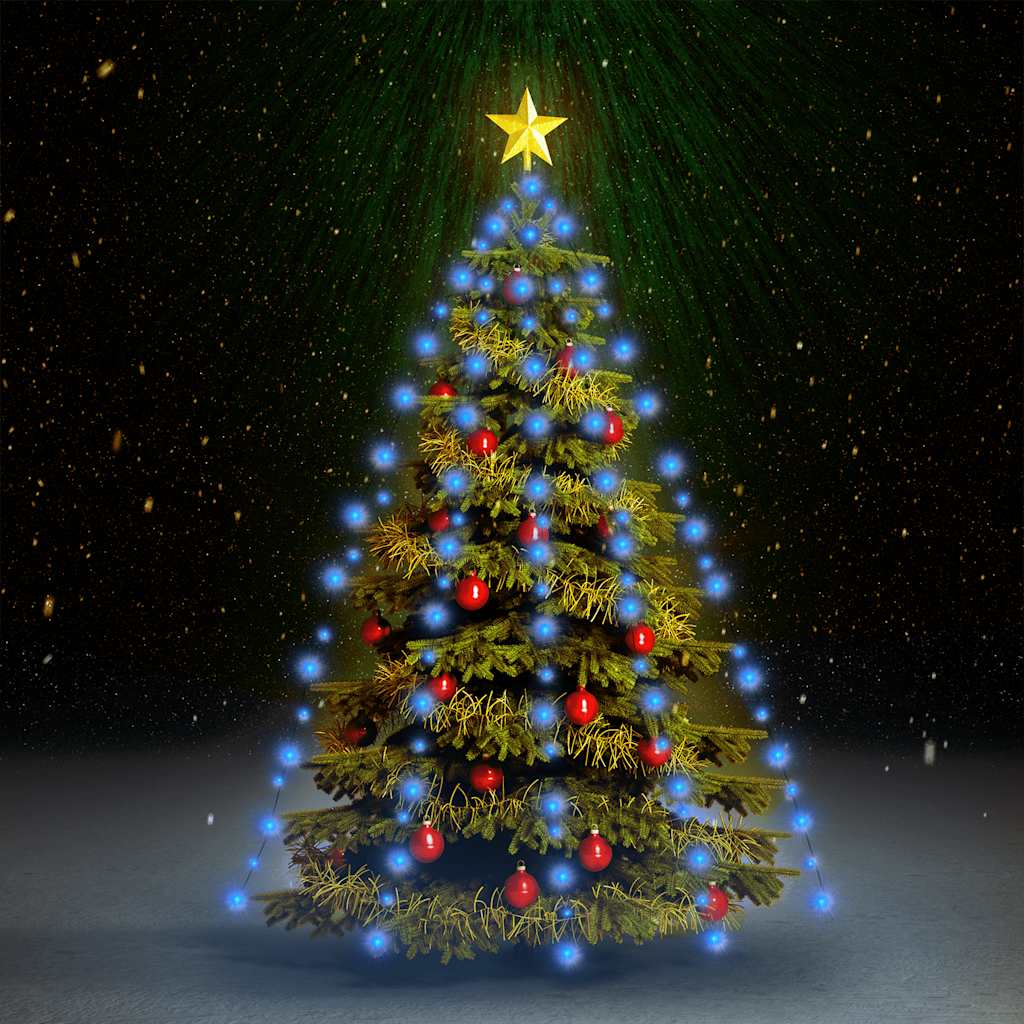 Éclairage d'arbre de Noël Vidaxl avec 210 LEDS Blue Net 210 cm