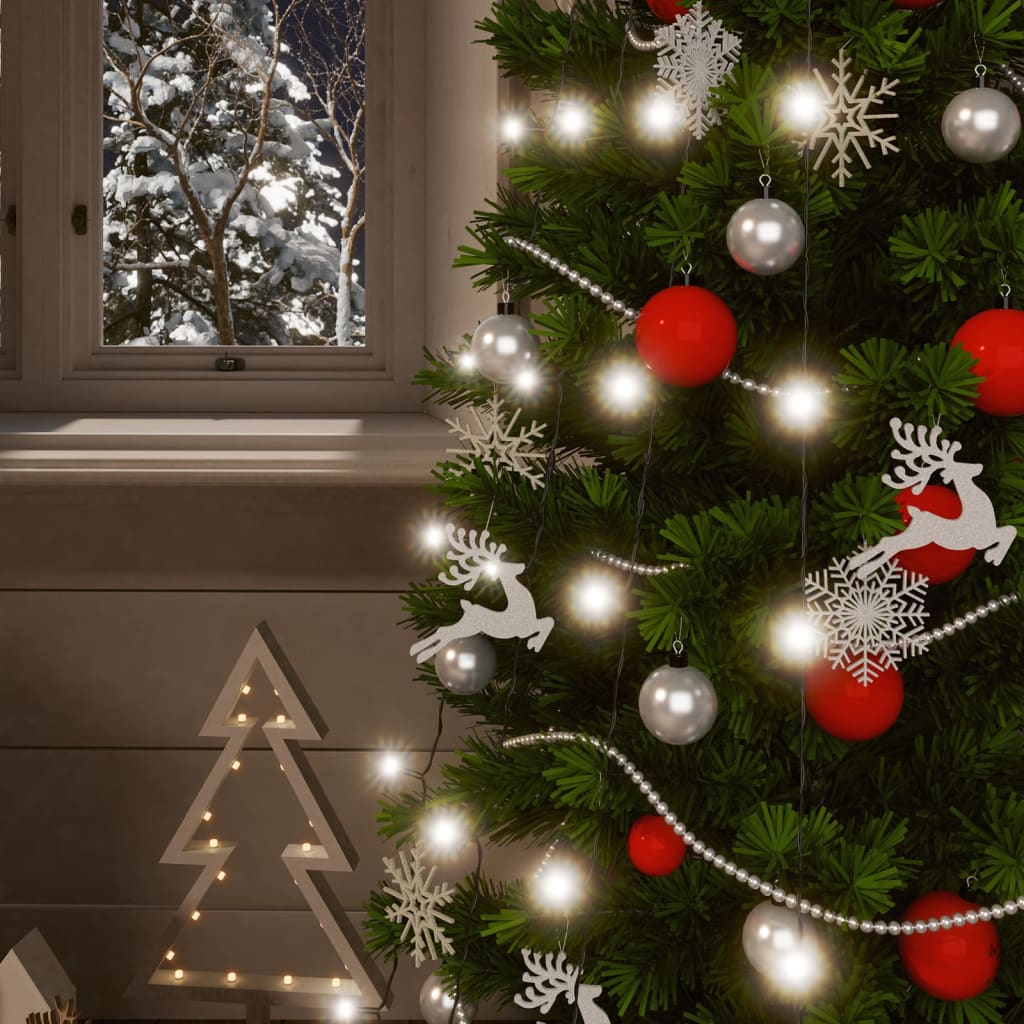 Cordons lumineux Vidaxl 2 Sts avec 2x200 LEDS solaires à l'intérieur du blanc froid à l'extérieur