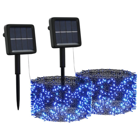Vidaxx guirlandes lumineuses 2 pcs avec 2x200 LED solaire intérieur extérieur bleu
