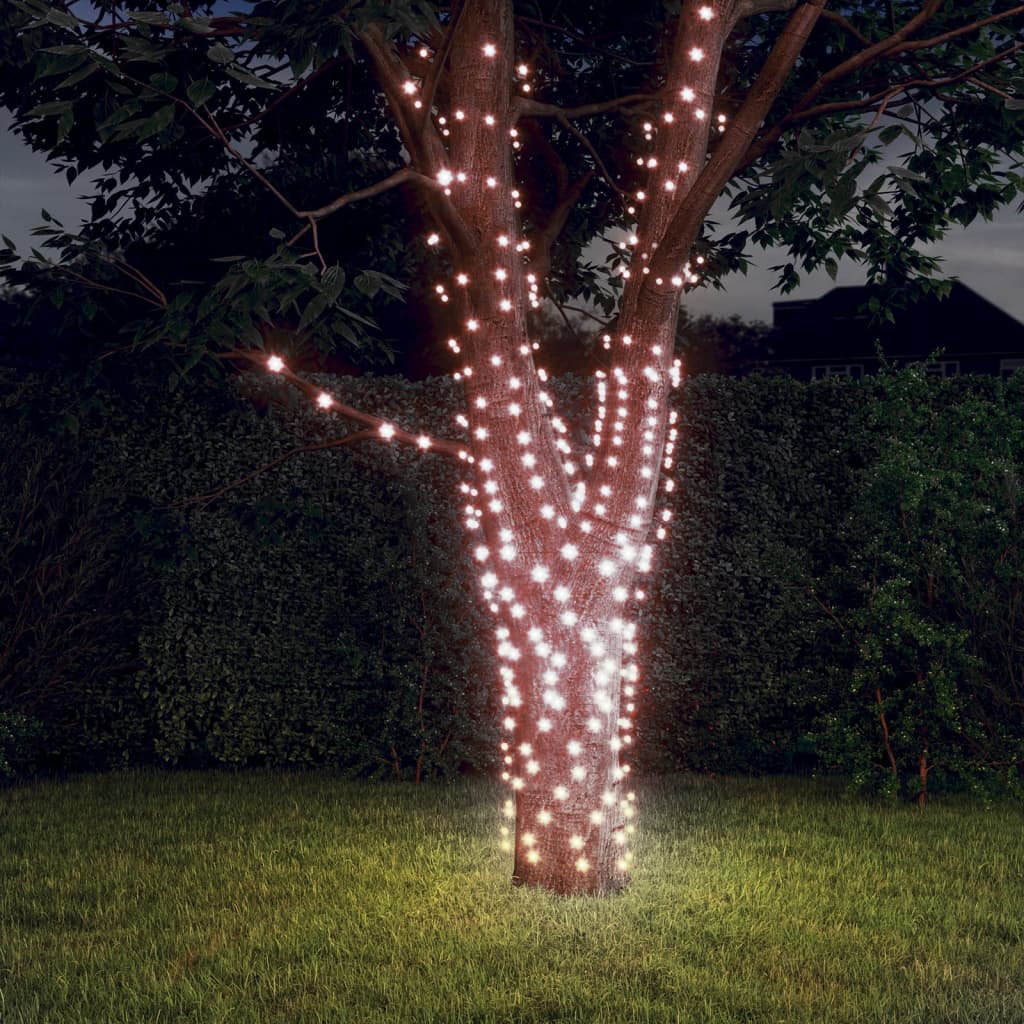 Vidaxl 5 st élingue légère avec 200 LEDS solaires à l'intérieur du blanc chaud à l'extérieur