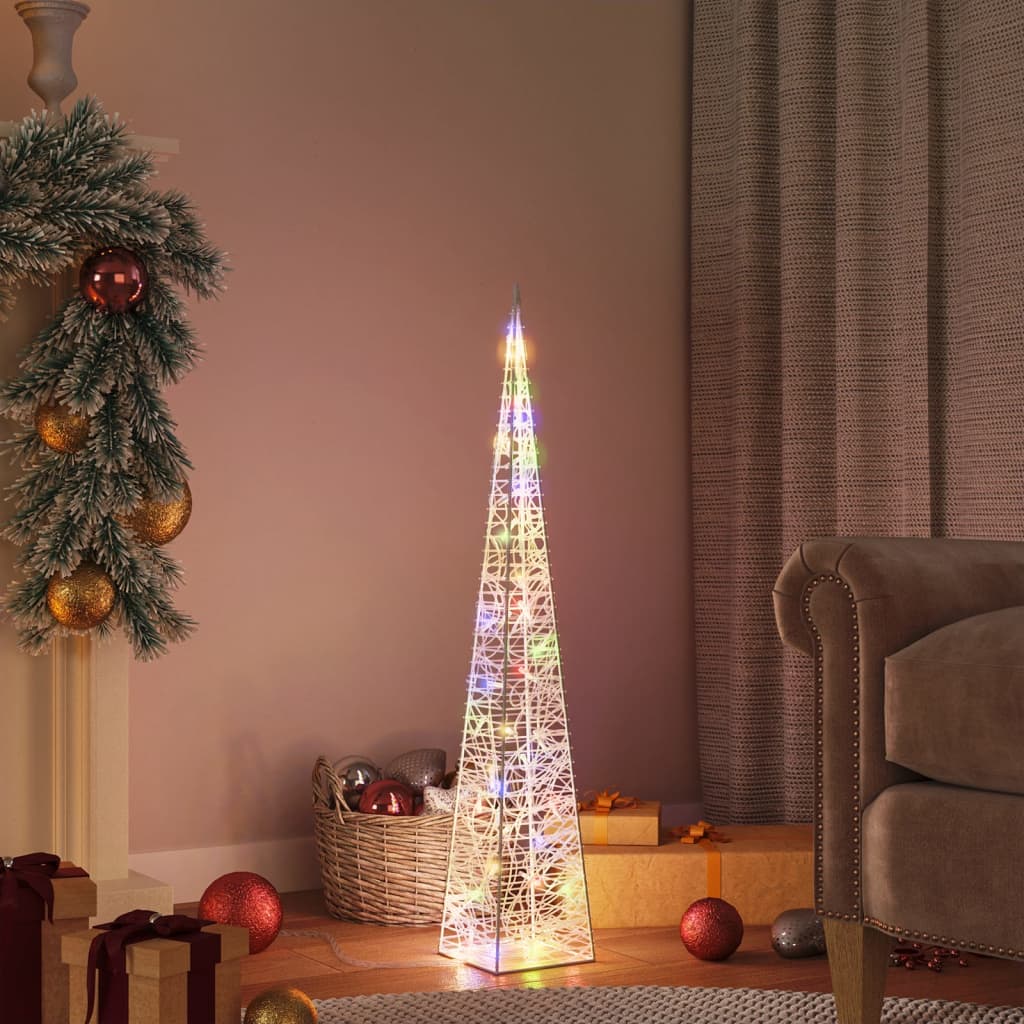 Bidaxl Light Cone Decorative LED 90 cm akryl Multi -färgad