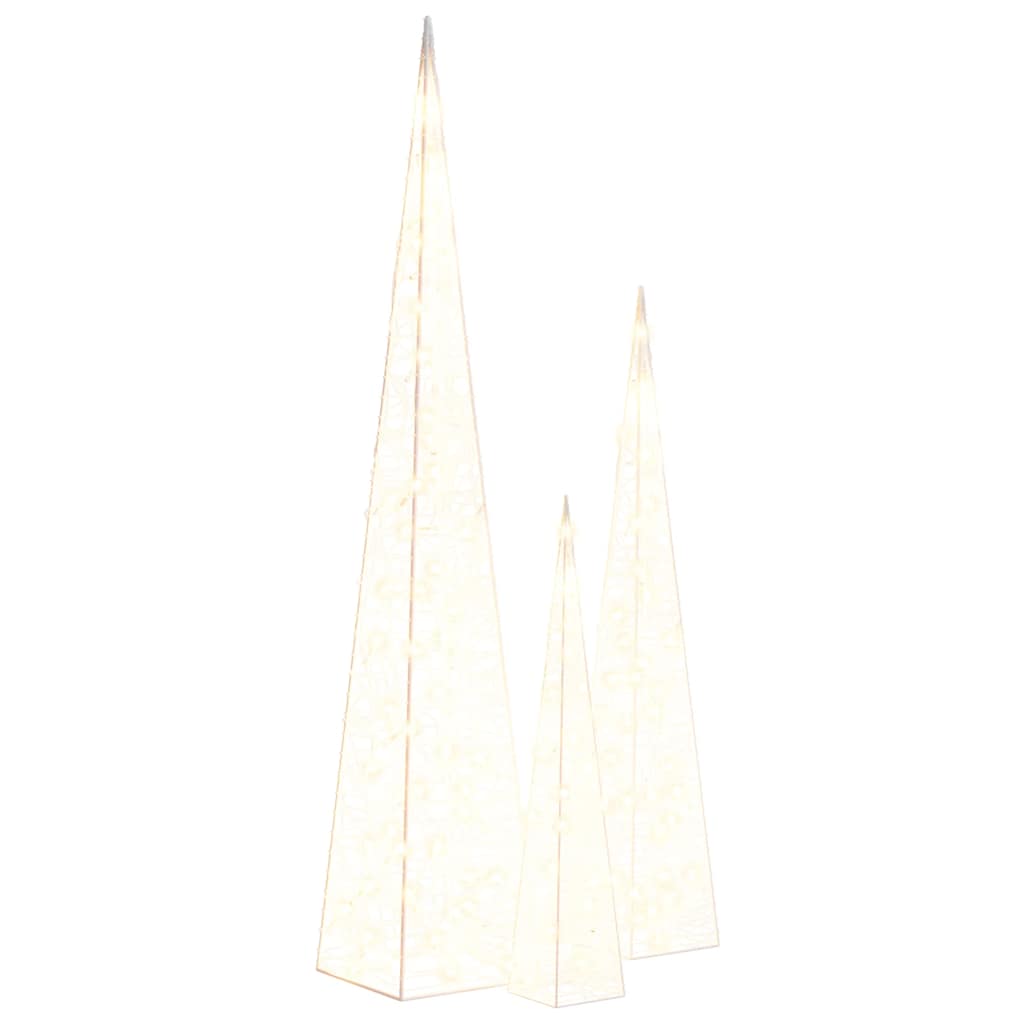 Vidaxl Light Tipping Set Decorative LED WHITE WHITE 60 90 120 cm acrylique
