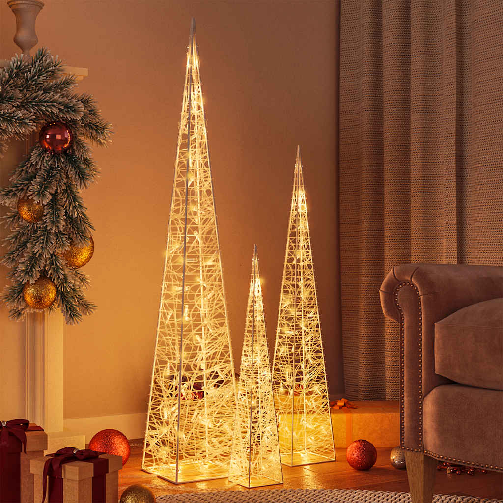 Vidaxl Light Tipping Set Decorative LED WHITE WHITE 60 90 120 cm acrylique