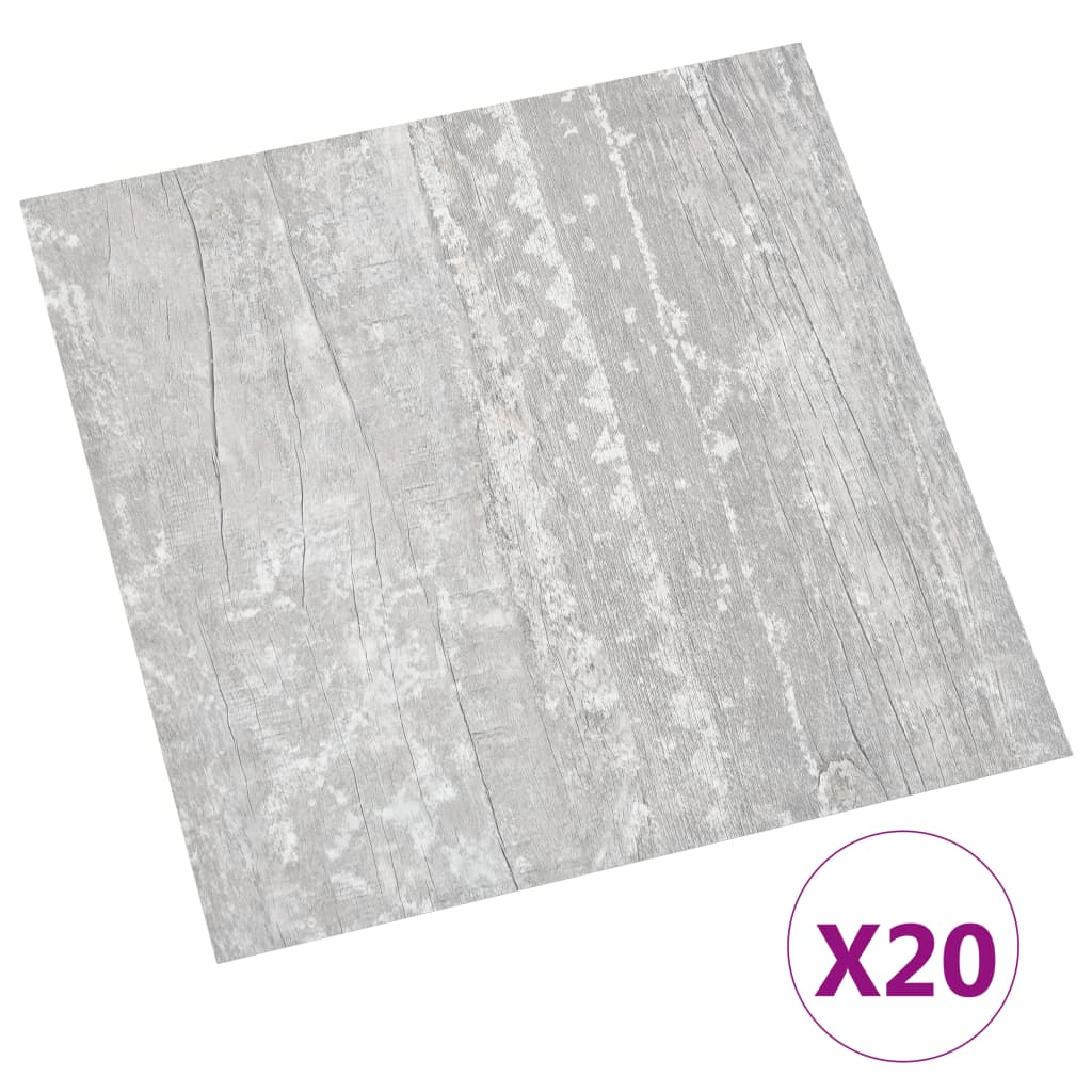 Vidaxl Floorboards 20 St Self -Adhesive 1,86 m² PVC šedá