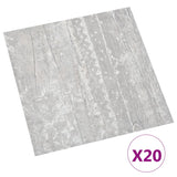 Vidaxl talne plošče 20 St Self Adhesive 1,86 m² PVC siva