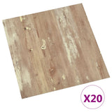 Vidaxl floorboards 20 st self -adhesive 1.86 m² PVC Brown