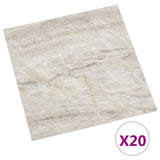 Tablas de piso Vidaxl 20 st autoadhesivo 1.86 m² pvc beige