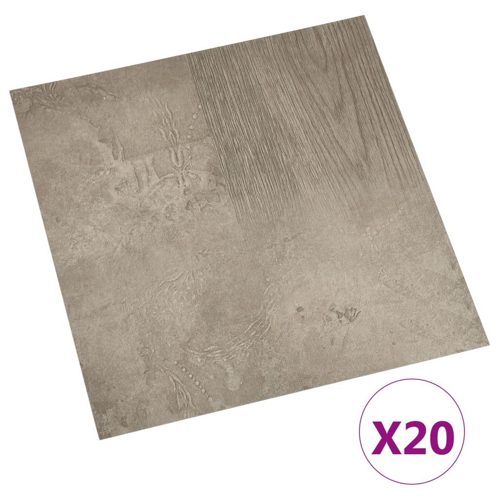 Vidaxl floorboards 20 st self -adhesive 1.86 m² PVC Gray