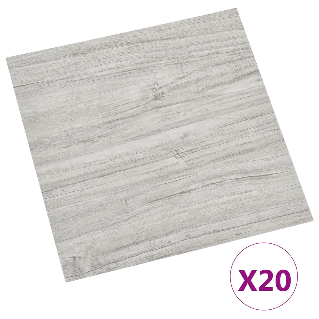 VidaXL floorboards 20 st self -adhesive 1.86 m² PVC light gray