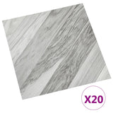 Vidaxl Floorboards 20 ST Self -fast 1,86 m² PVC Striped Gray