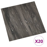 Vidaxl Floorboards 20 STELF SELV -ASPEL 1,86 M² PVC mørkegrå