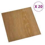 Vidaxl planches de sol 20 pcs autocollantes 1,86 m² PVC marron