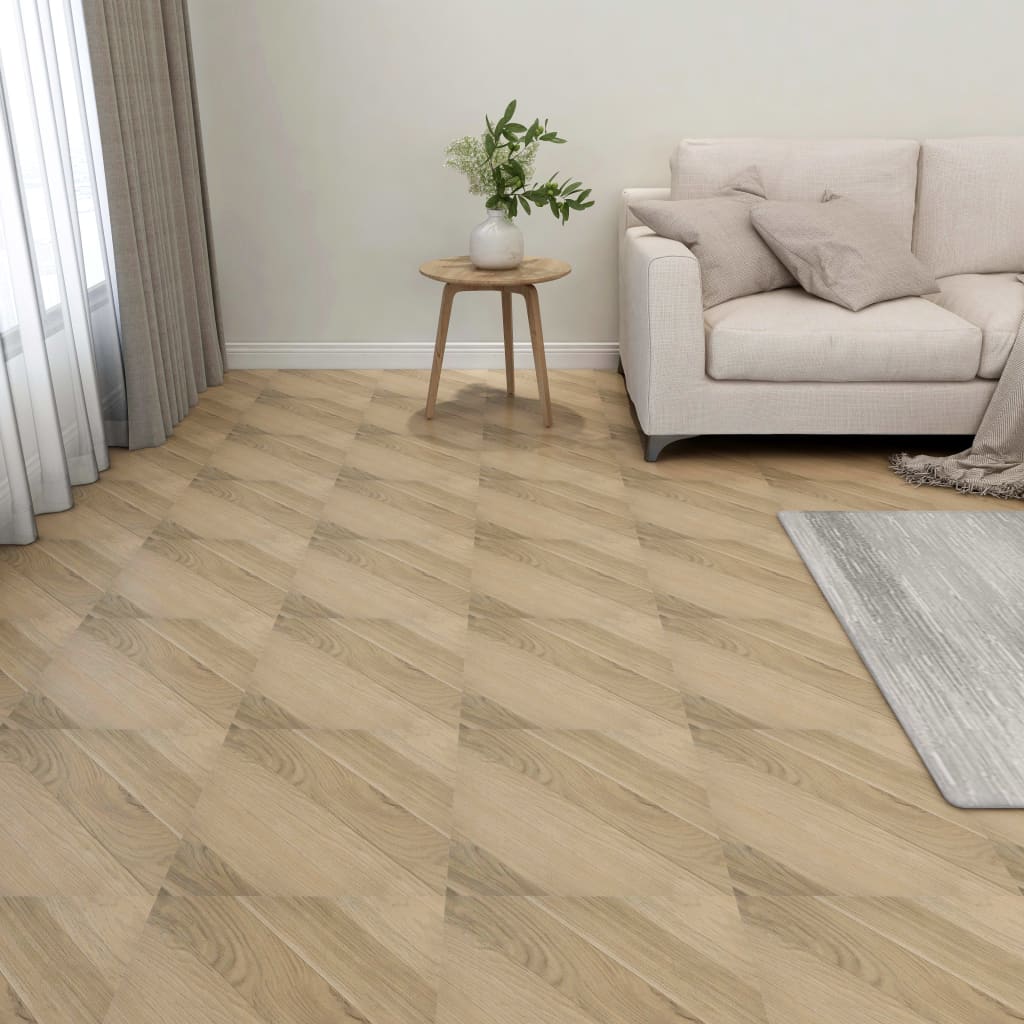 Vidaxl floorboards 20 st self -adhesive 1.86 m² PVC striped brown